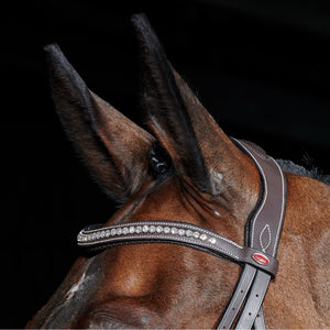 JOHN WHITAKER CHICAGO BREATHABLE LEATHER BRIDLE WITH BLING BROWBAND & REINS