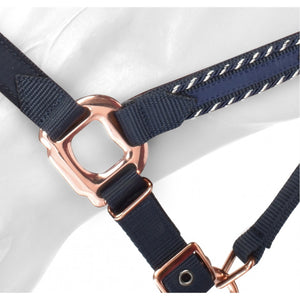 JOHN WHITAKER BRADSHAW HEADCOLLAR WITH ROSE GOLD COLOUR FITTINGS